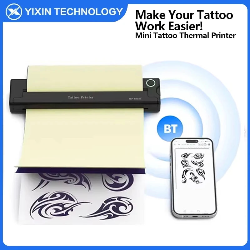 A4 Portable Printer Wireless Thermal Bluetooth Tattoos Printer Mini Thermal Printer A4 Paper Photo Printer From Mobile Phone