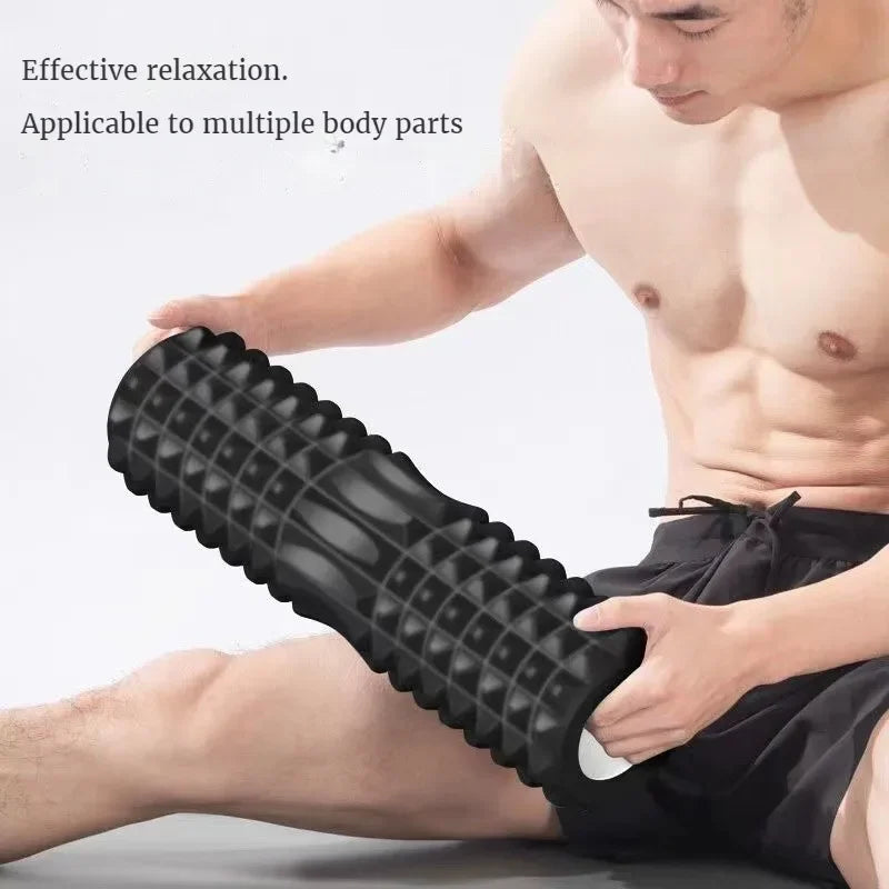1pc Foam Massage Roller, Hollow Yoga Column Fitness Equipment for Muscle Massage, Physiotherapy and Sports Rehabilitation Rolle