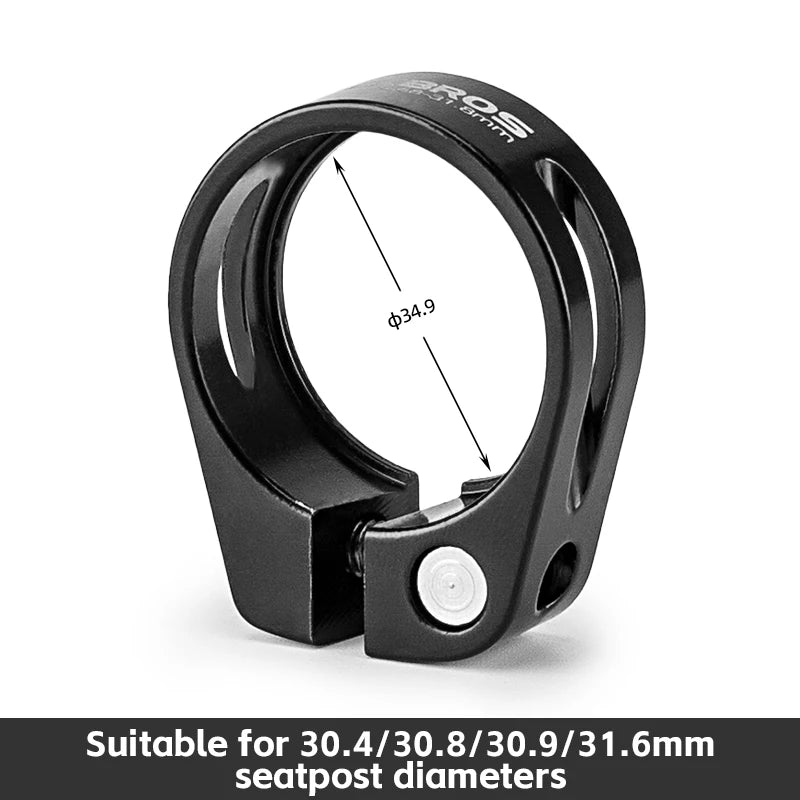 ROCKBROS Bicycle Seat Post Clamp Aluminum Alloy Installation Quick Release Cycling Seat Clamp Convenient Bike Parts Seatpost