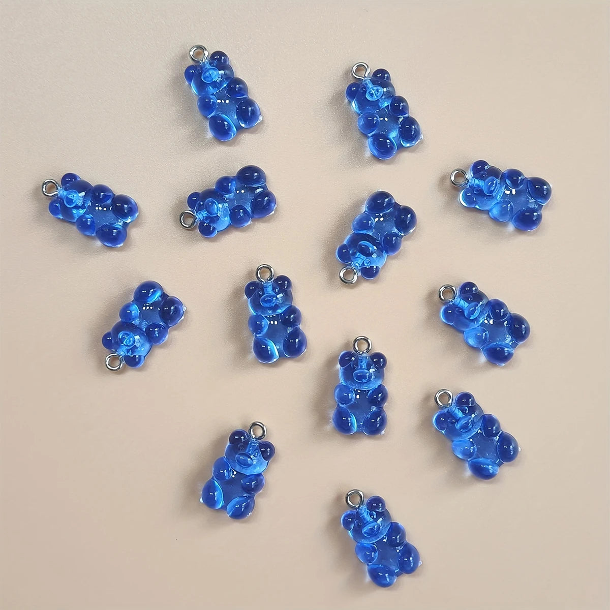 20 Pieces Of Colorful Candy Teddy Bear Gummie Jewelry, Diy Pendant, Cute Earring Necklace, Creative Discovery 20x10mm