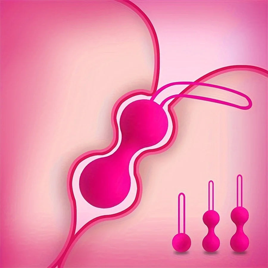 3pc Kegel Ball Silicone Vaginal Tightening Balls Set Pelvic Adults Sex Toys Training Kegel Ben Wa Ball Sex Products For Women