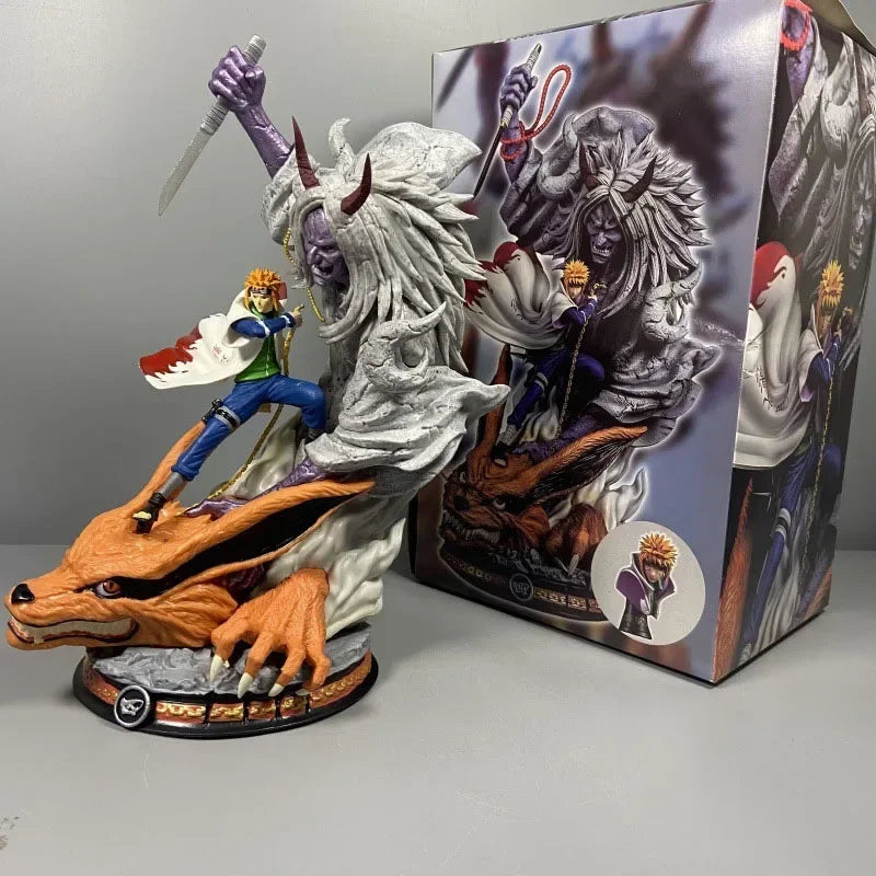 Naruto 29cm Action Figure Namikaze Minato Figurine Statue Yondaime Hokage Anime Statue Model Pvc Model Collection Doll Toys Gift