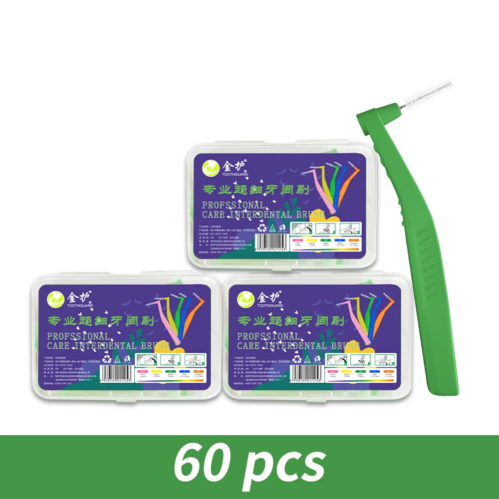 Angled Interdental Brush For Orthodontic Braces Micro Soft Brush For Dental Brackets Cleaning L Shaped Short Handle Brushes