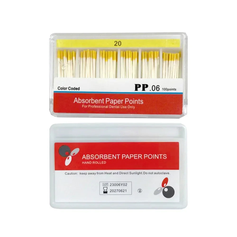 Dental Absorbent Paper Points Moisture Absorbing Paper Tips Taper 0.02 0.04 0.06 F1 F2 F3 Dental Clinics Consumables
