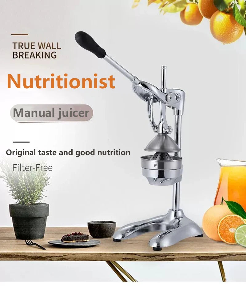 Manual Fruit Juicer Stainless Steel Manual Orange Lemon Squeezer Juicer