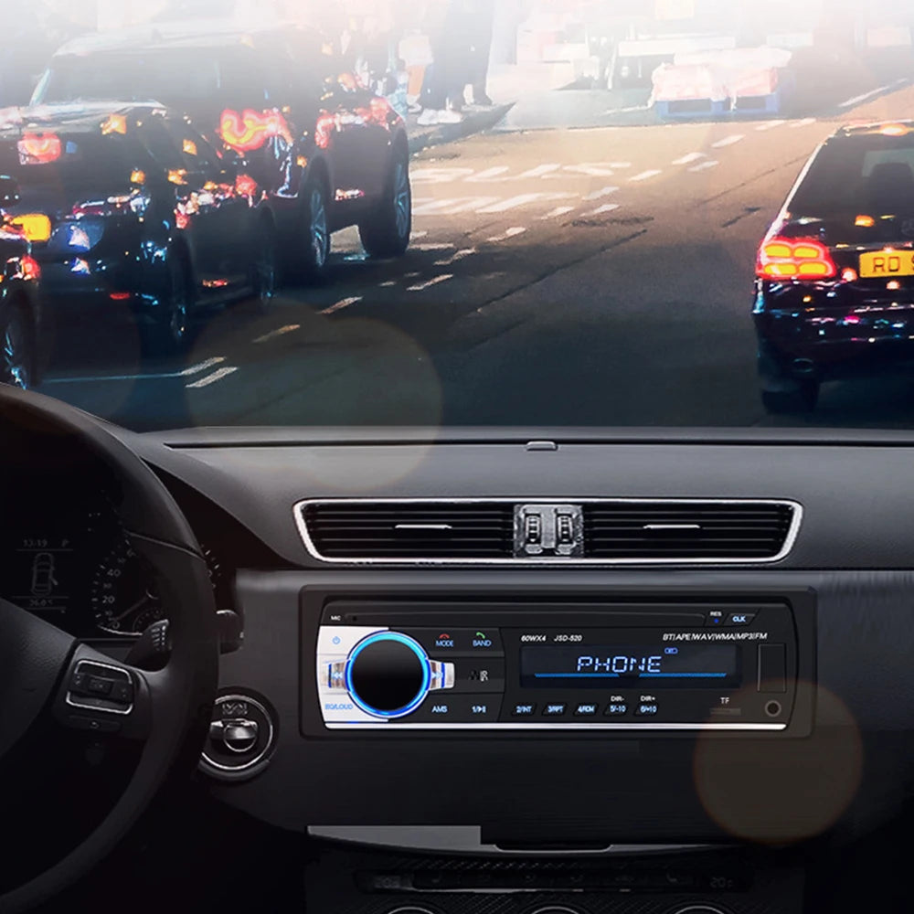 (Factory Direct Sales) Car Mp3 Player Stereo 60W*4 12v/24v Car Truck Usb/Tf/Fm/Aux Bluetooth Audio Radio