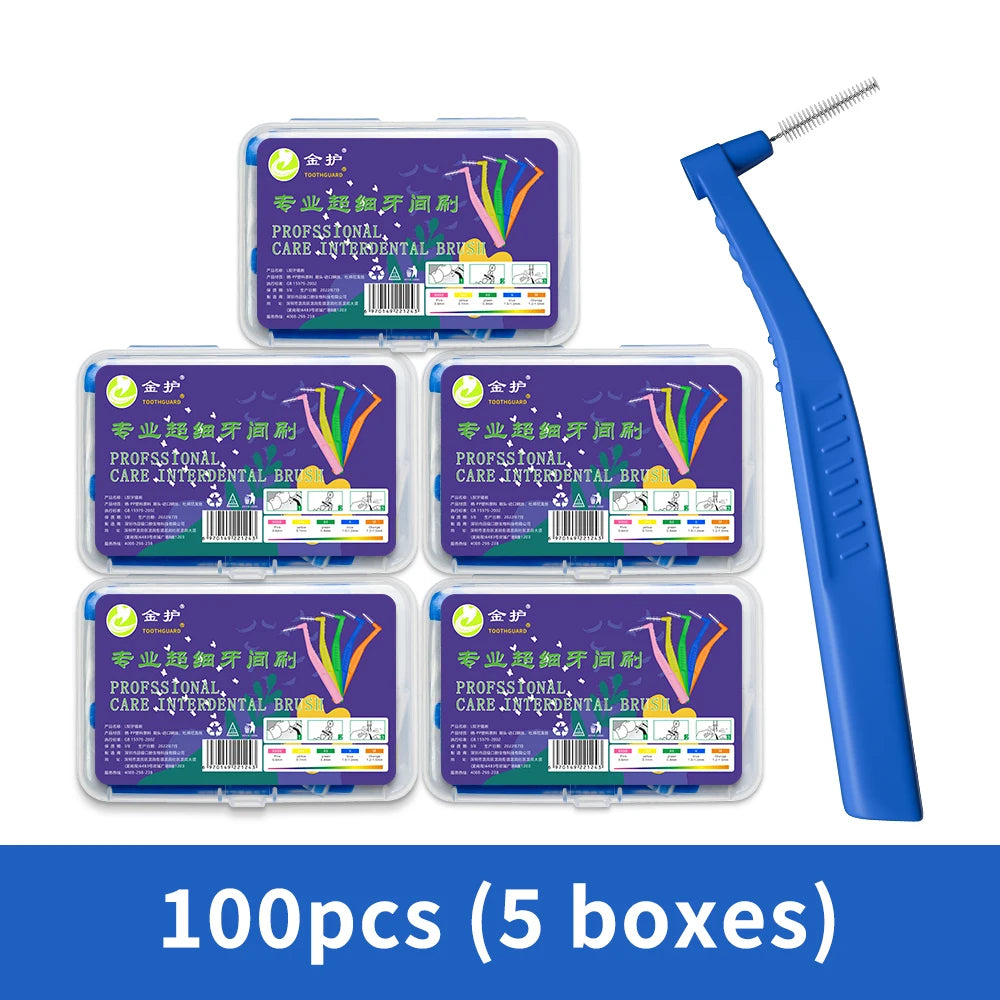 Angled Interdental Brush For Orthodontic Braces Micro Soft Brush For Dental Brackets Cleaning L Shaped Short Handle Brushes