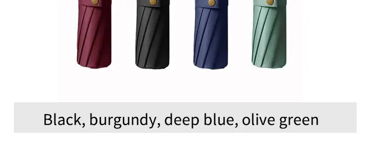 10 Bone Log Handle Automatic Rain Umbrella, Vintage Style Foldable UV Protection, For Men And Women, Suitable For Many Occasions