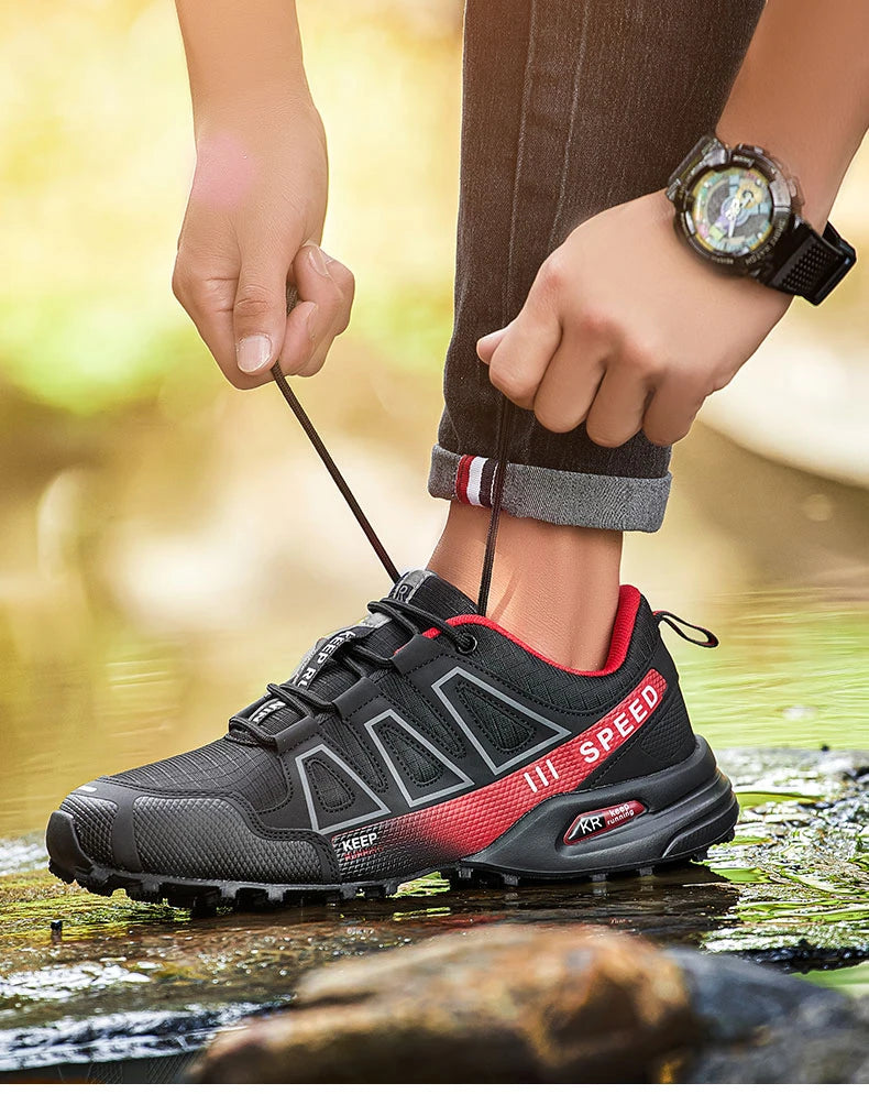 Men's Outdoor Hiking Shoes Off-Road Non-Slip Anti-Collision Breathable High-Quality Men's Boots Lockless Casual Cycling Shoes