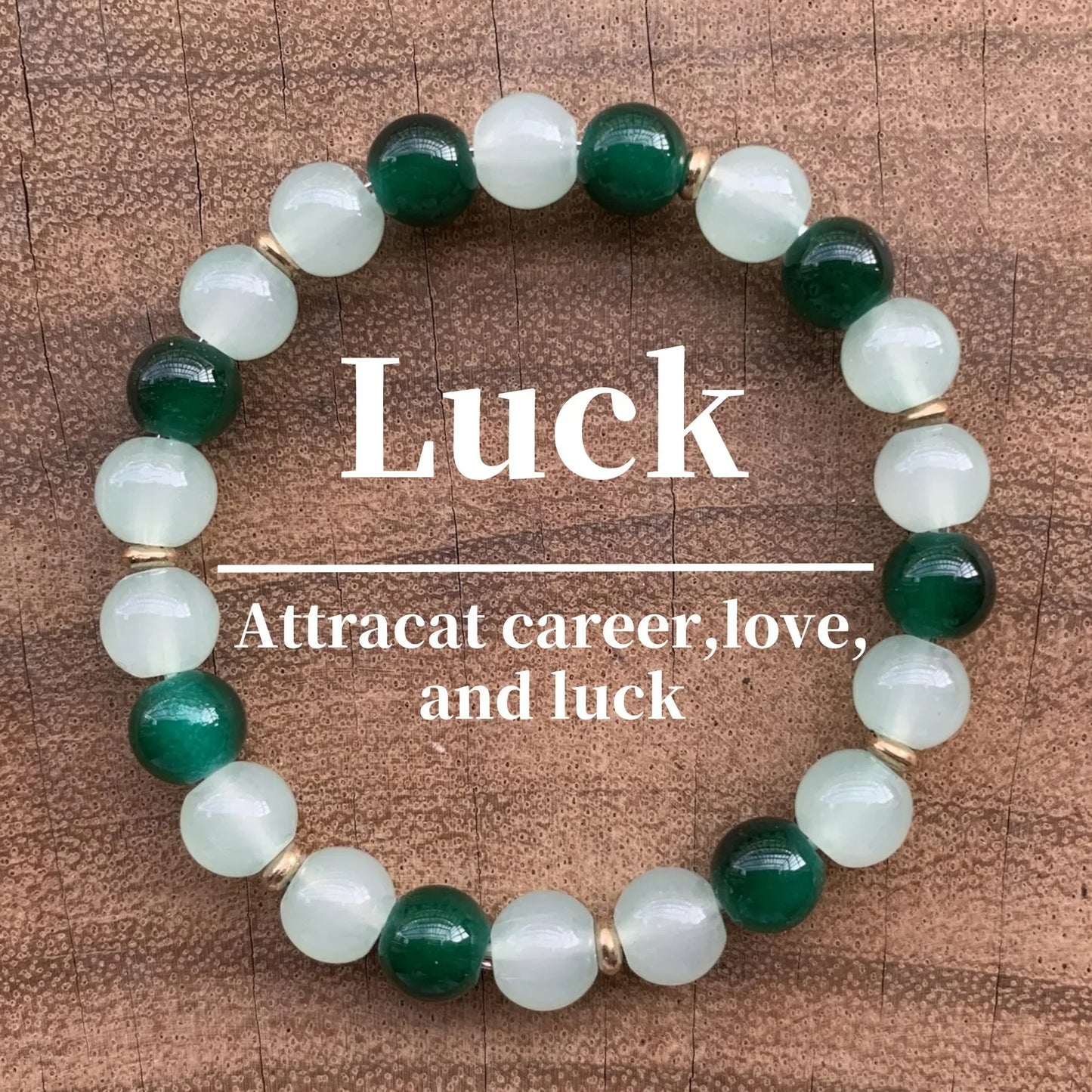 Handmade Tiger Eye Stone Beaded Elastic Bracelet Green Dongling Cross-Border Bestseller Jewelry Accessories from China
