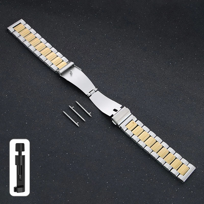 20mm 22mm 18mm 24mm Stainless Steel Strap for Samsung Galaxy Watch 6Classic 6 5 4 5Pro 40mm 44mm 43mm 47mm Gear S3 for Huawei GT