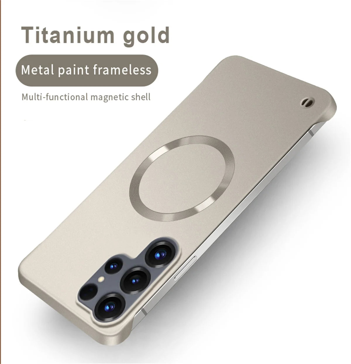 Ultra Thin PC Frameless Magnetic Phone Case for Samung S26 Ultra S25 Edge S24 FE S22 S23 Plus A56 A55 for Magsafe Matte Cover