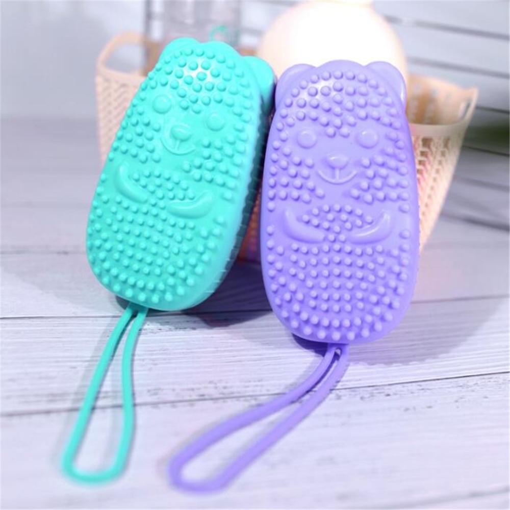Silicone Body Scrubber Bath Exfoliating Scrub Sponge Shower Brush Exfoliator Skin Care Cleaner Dead  Remover Bathing Tools