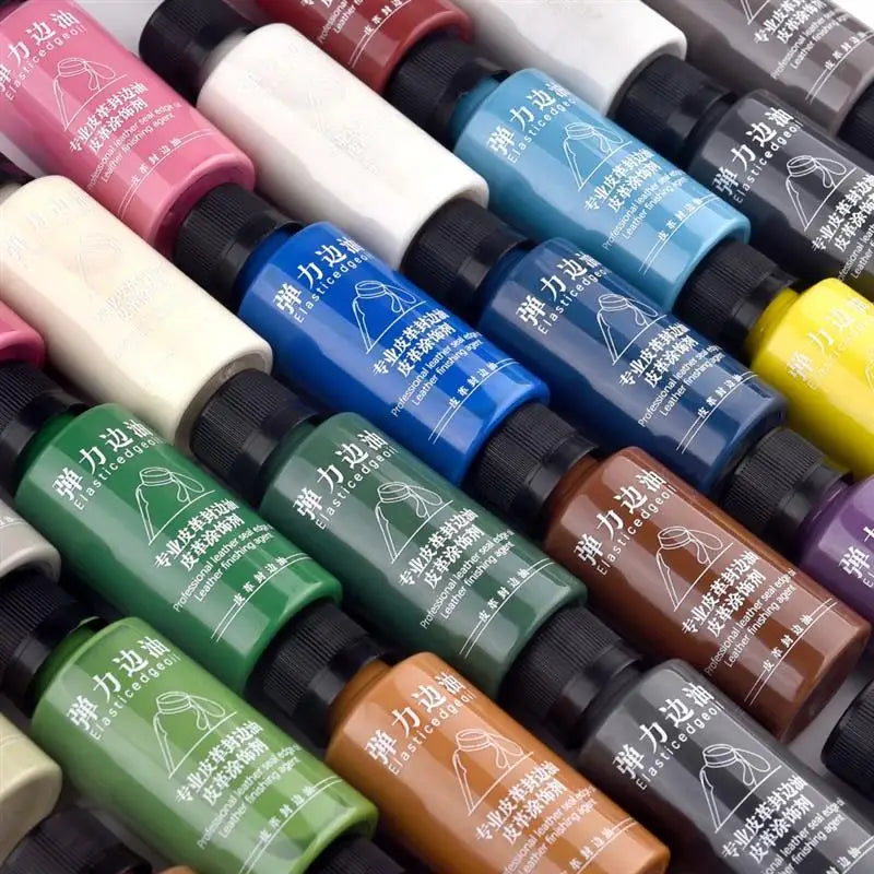30ml Stretch Matte Elastic Edge Sealing Oil Leather Dye Coloring Coats Edges Repair Wrap Liquid DIY Leather Craft Paint Pigment