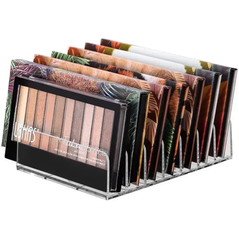 1~5PCS 7 Grids Acrylic Compact Eyeshadow Palette Organizer Display Tray Storage Box Cosmetics Rack Makeup Tools Holder Drawer