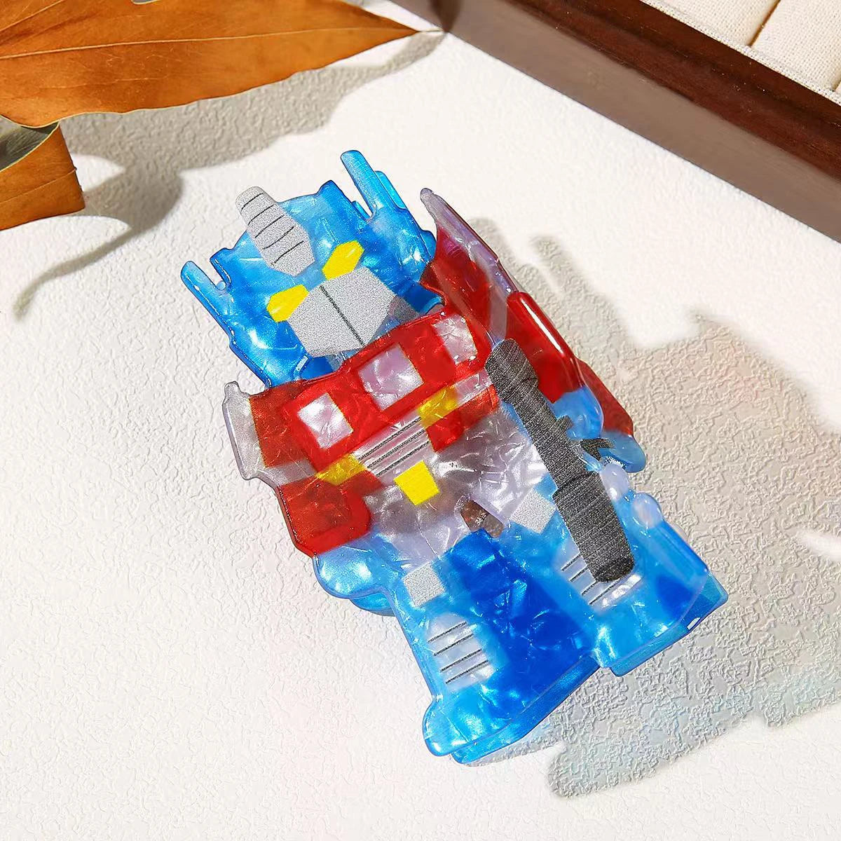 1pc acrylic Transformers Optimus Prime Bumblebee robot grabber hairpin hair accessory