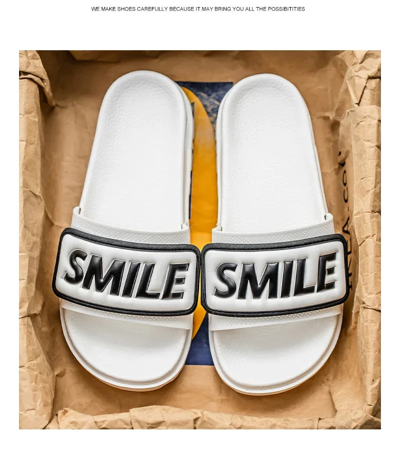 Men's Casual Slip-On Shoes Thick Bottom Air-Cushioned Slippers Magic Tape Simple High-End Summer Sandals EVA Material