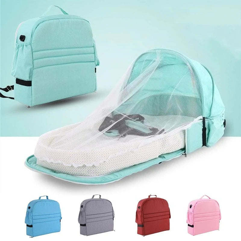 Newborns Cradle Cribs Baby Travel Bed with Net Foldable Baby Nest Mosquito Bassinet Infant Sleeping Bag Newborns Sleeping Nest