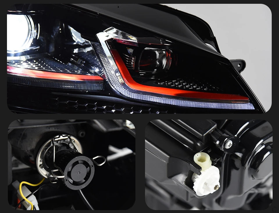 AKD 2 PCS For Golf 7.5 2018-2021 Golf7.5 MK7.5 LED Auto Headlight Assembly Upgrade R-Line Style Design LHD RHD Tool Accessories