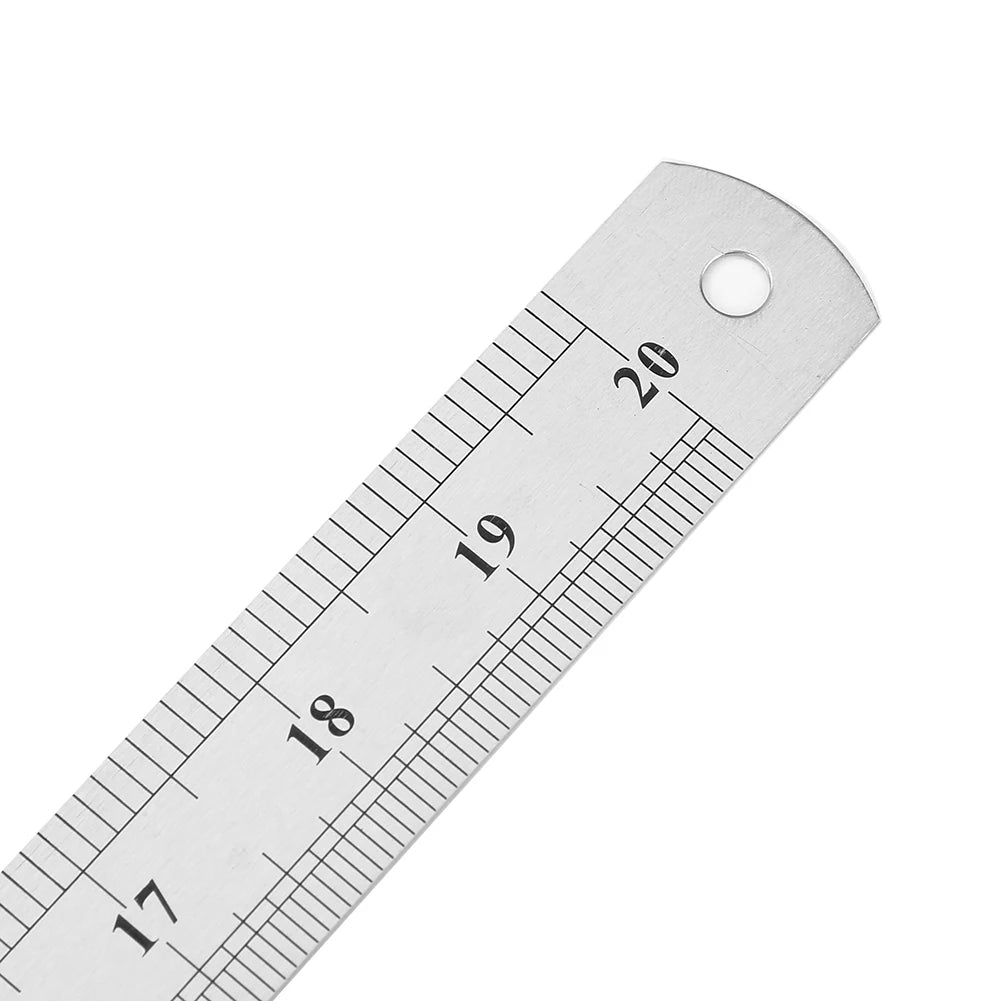 Stainless Steel Metal Straight Ruler Precision Double Sided Precision Measuring Tool Scale Metric Ruler Accessories 15-40cm