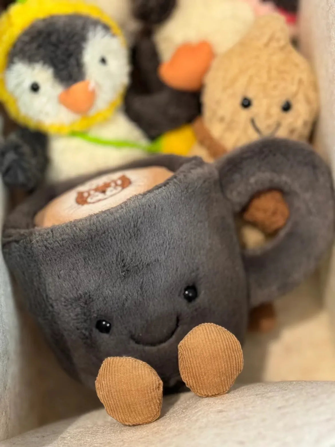 Jelly Cat Plush Fun Coffee Cup Cute Plush Toy Soothing Sleep Plush Doll Trendy Gift Plush Doll Cute Backpack Plush Pendant