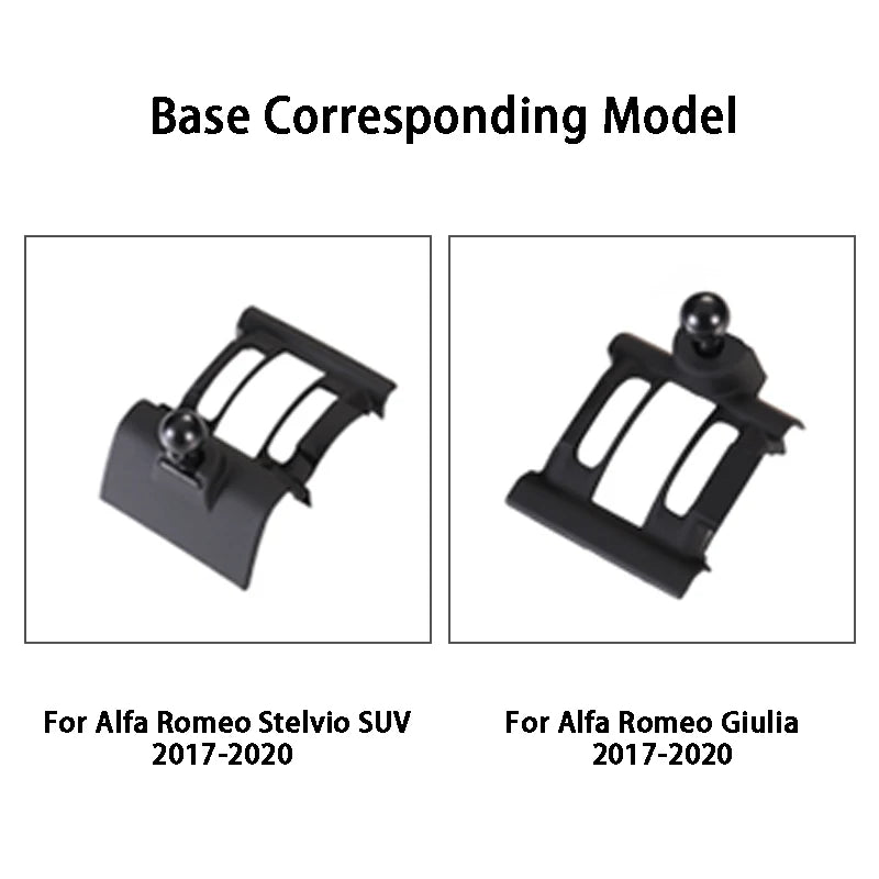 Car Mobile Phone Holder For Alfa Romeo Stelvio Giulia 2017-2020 Car Styling Dashboard Air Vent Mount Bracket Cell Phone Holder