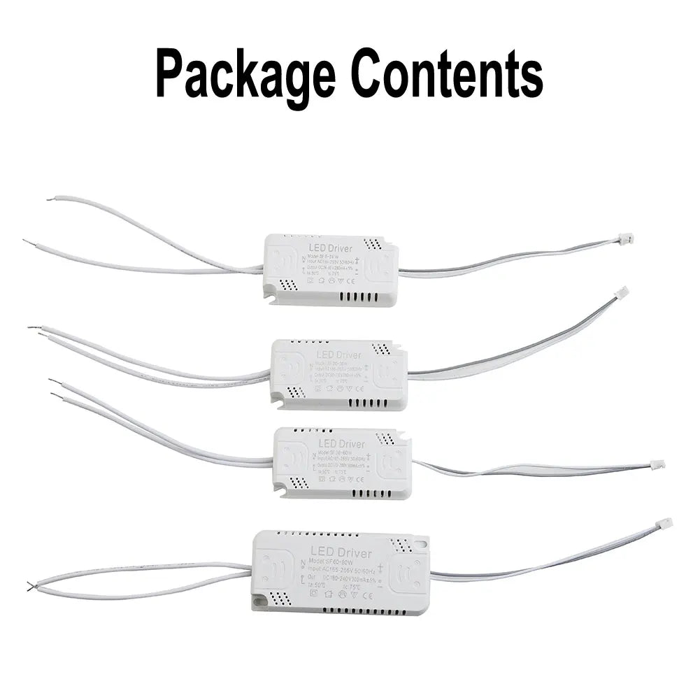 LED Driver Adapter 240-300mA 8-24W 24-40W 40-60W 60-80W AC165-265V Lighting Transformer Panel For Led Lights