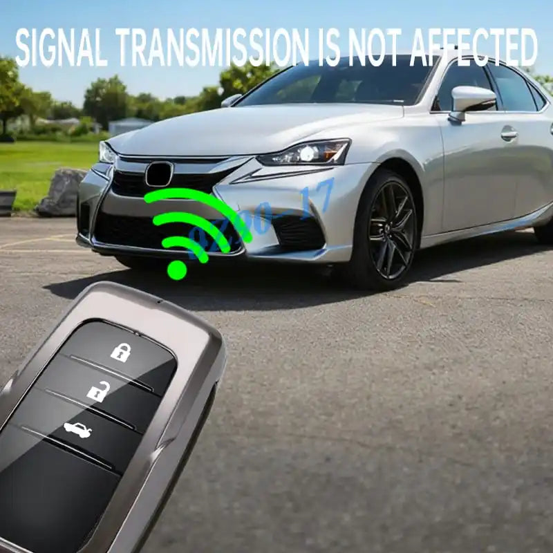Metal Carbon Fiber Car Key Fob Case Cover Keychain For Toyota Corolla Cross Yaris Sienna Venza Harrier Hilux Tundra Mirai Land