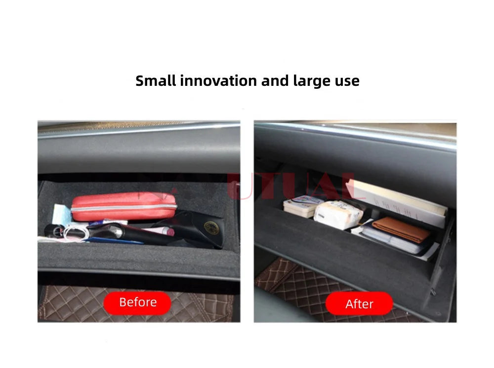 Glove Box Organizer Partition Plate For Tesla Model 3 Model Y 2016 - 2023 Center Console Storage Stowing Tidying Divider Shelf