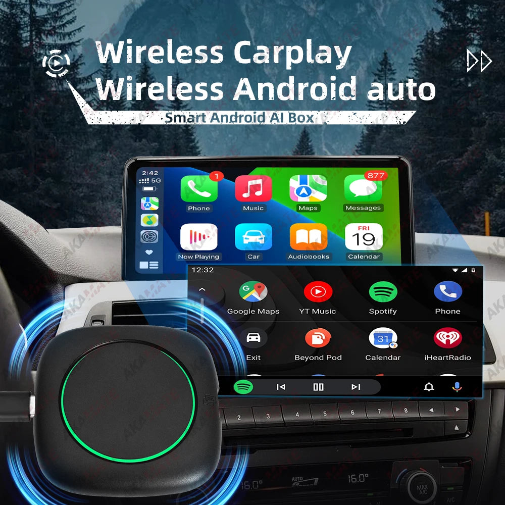 Wireless CarPlay for BMW ID6 ID7 ID8 ID9 OEM Wired to Wireless Android Auto AI Box Intelligent System Android 13 4+64GB 8+256GB