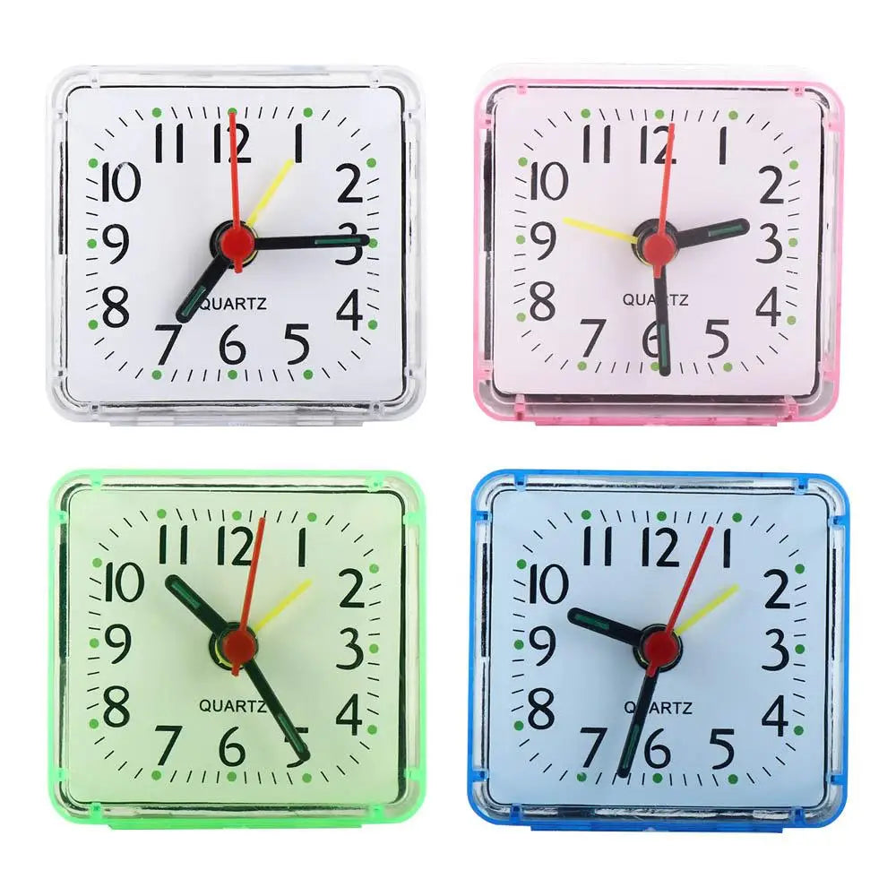 Mini Table Mute Clock Square Jelly Color Creative Alarm Clock