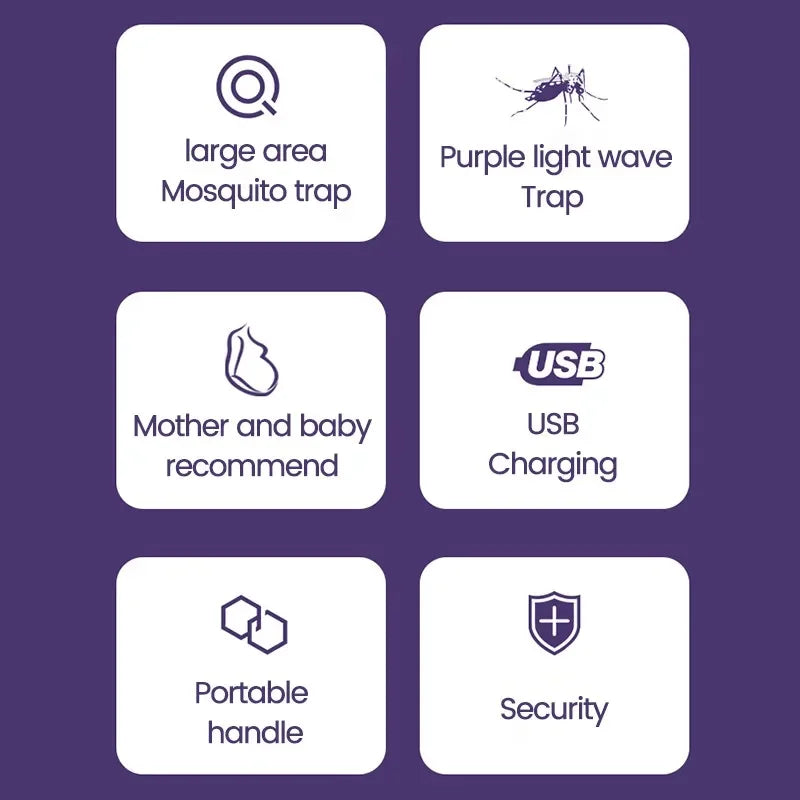UV Mosquito Lamp USB Charge Anti Mosquito Lamp Pest Control Lamp(No Battery)