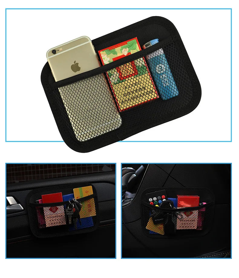 Stowing Tidying Oxford Fabric Car Storage Net Bag Automotive Pocket Multi-use Car Seat Back Organizer