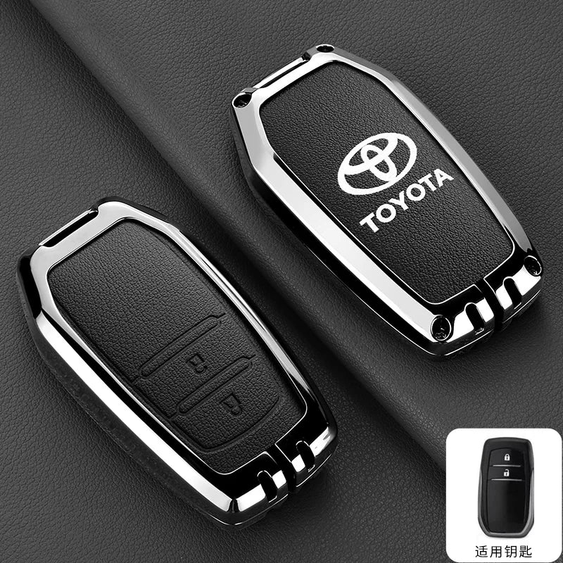 Car Remote Key Case Cover For Toyota CHR Hilux Fortuner Land Cruiser 200 Camry Corolla Crown RAV4 Highland Keychain Accessories