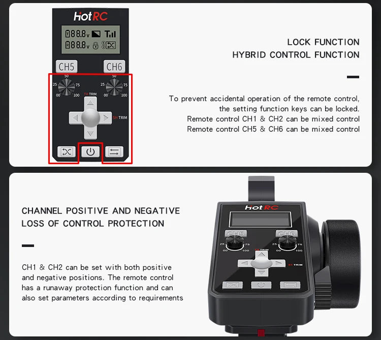 Hotrc CT-6A CT-4A 6CH 4CH 2.4GHz Radio System Transmitter Remote Controller with F-06A F-04A 6Ch Receiver for RC Car Boat Tank