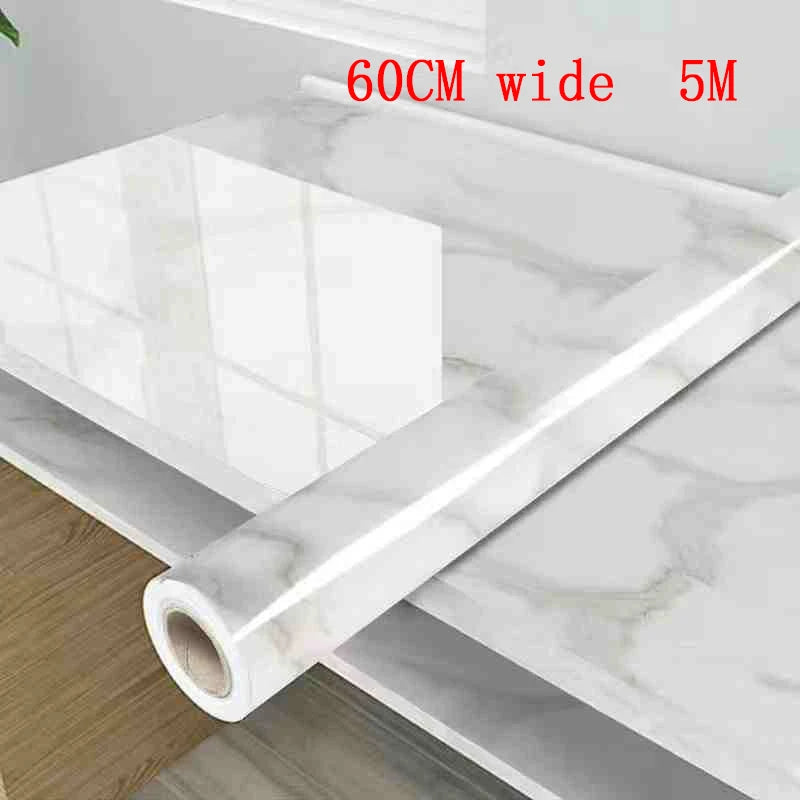 Kitchen Oil Resistant Stickers Waterproof Self-adhesive Wallpaper Stove Countertop Protective Pad Cabinet Countertop Marble Film