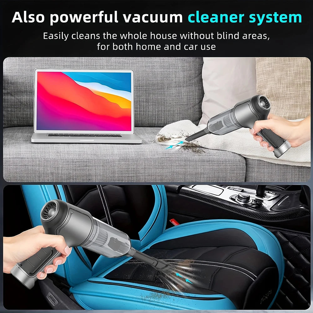 XimaoEase Car Vacuum Cleaner Powerful Cleaning Machine Car Accessories Home Wireless Cleaner Appliance Strong Suction Blower