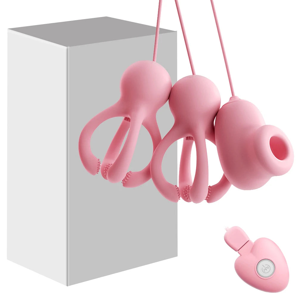 Nipple Vibrator for Women Breast Massage Nipple Clamp Enhancer Nipple Sucking Stimulator Sex Toys Couples Female Adult Toys