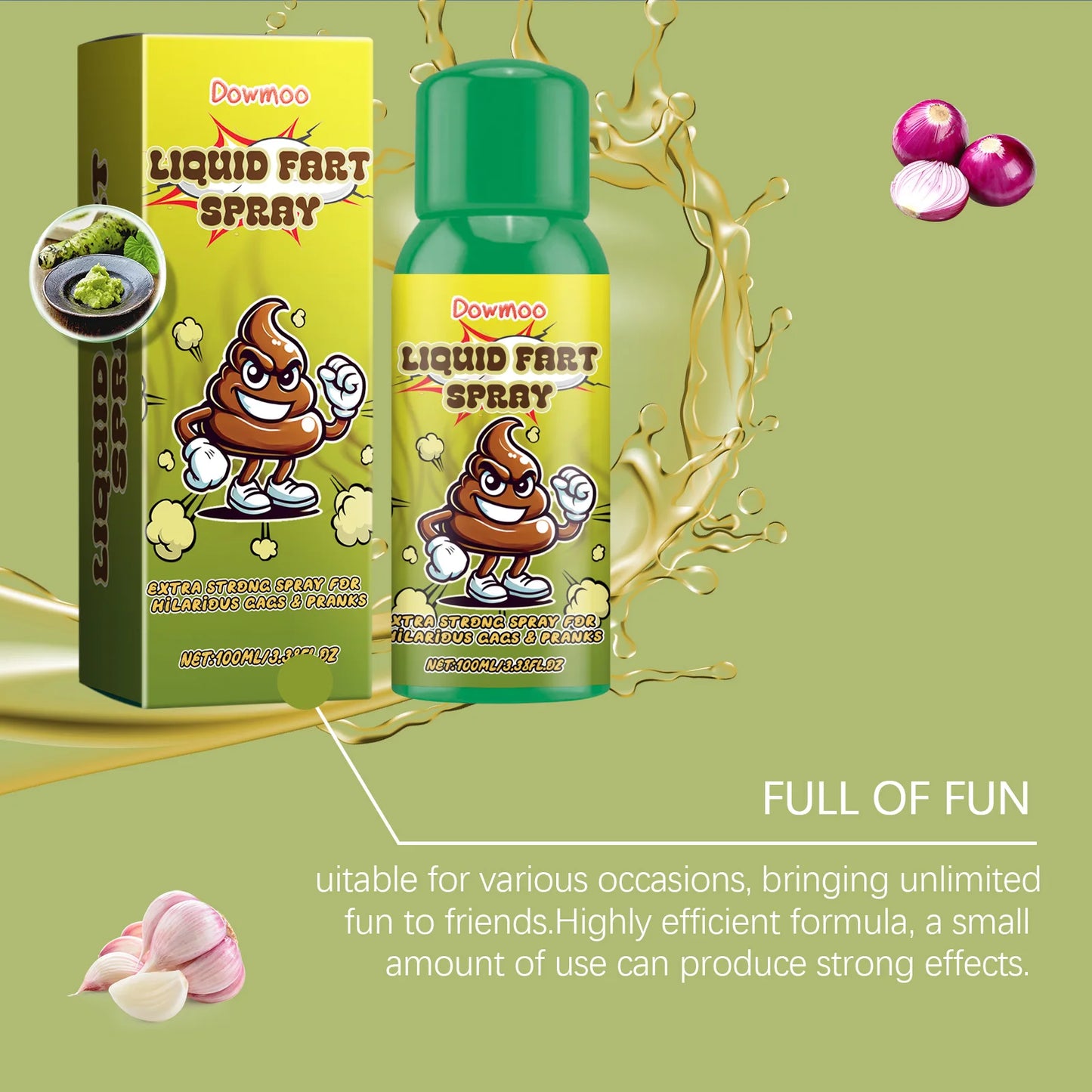 100ml Super Stink Fart Spray–Prank Trick Spray with Extra Potent Stench,Fake Poop Scent,Emitting"Foul Fart"Odor,Party Supplies