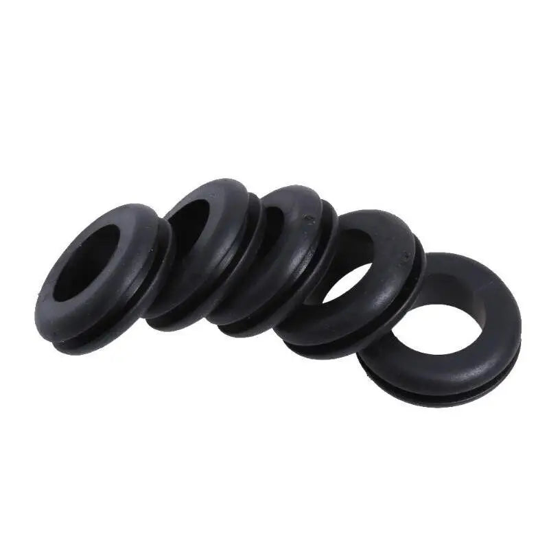 200pcs 3/5/6/8/10/12/16/20mm Rubber Seal Ring Oil Sealing Grommet Gasket for Protect Wire Cable Hole Protection Ring Shim Washer