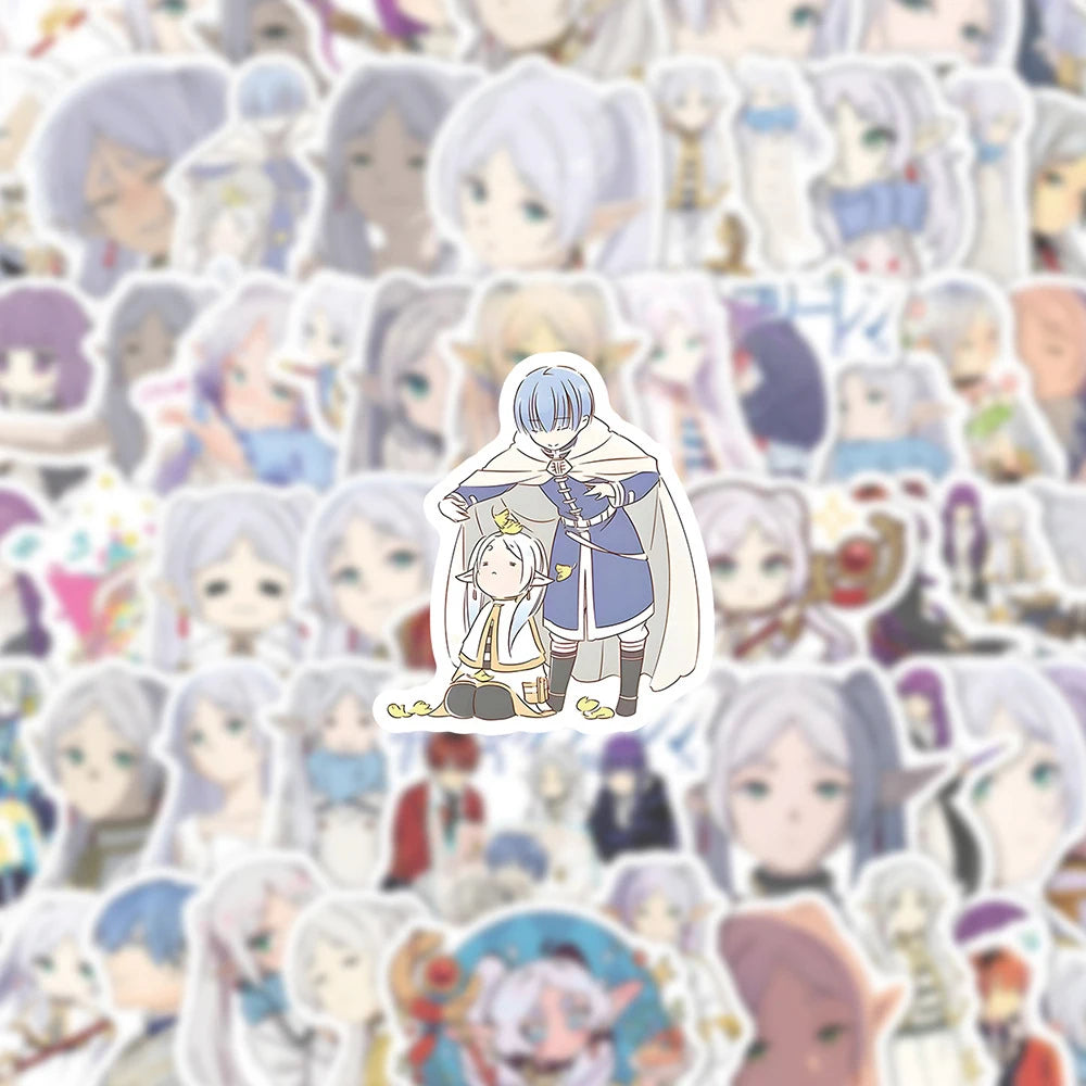 60pcs Cute Cartoon Frieren Beyond Journeys End Stickers Himmel Frieren Anime Decals Skateboard Laptop Phone Waterproof Sticker