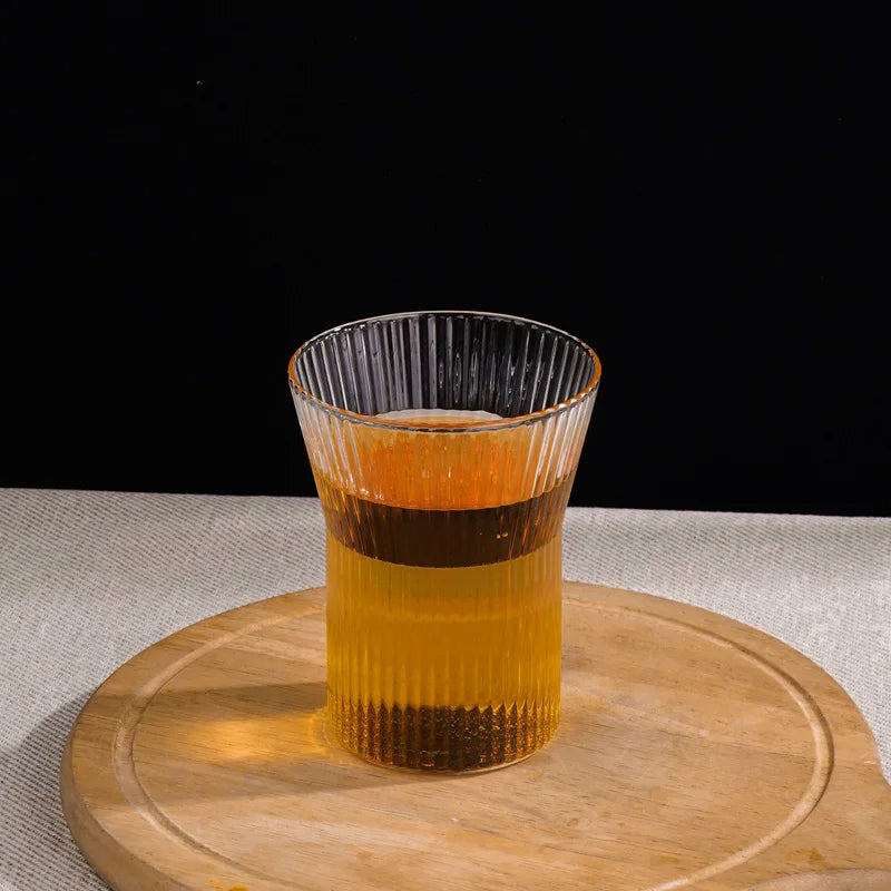 Gianxi Glass Coffee Mug Japanese Style  Walnut Cup SleeveTransparent Kawaii Cup Coffeeware Beautiful Tea Mugs Beer Mug Cute Mug