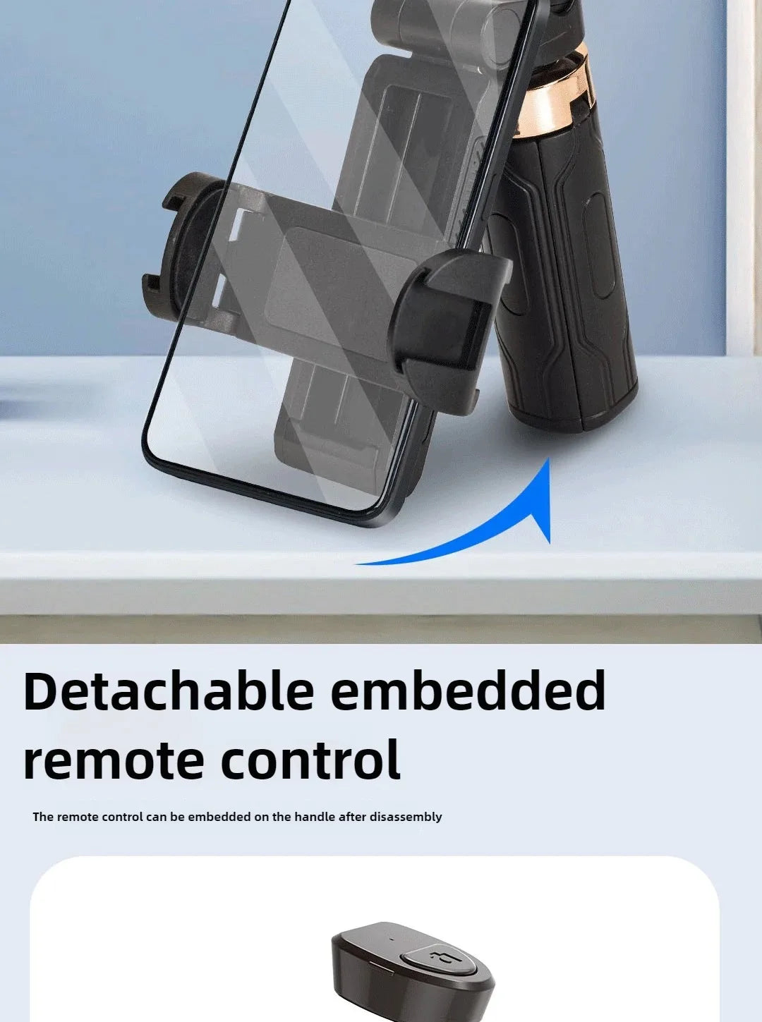 Super Mini Selfie Stick Portable Phone Holder Shooting Aid Versatile Integrated Design Bluetooth Remote For Live Broadcas