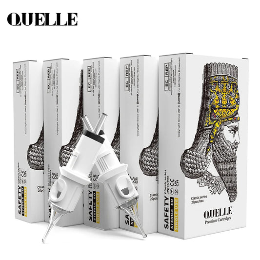 QUELLE 20/40/60/80/100PCS Multi-Boxed Tattoo Needles RL 0.35MM Disposable Sterile Revolution Cartridge For Tattoo Makeup Art