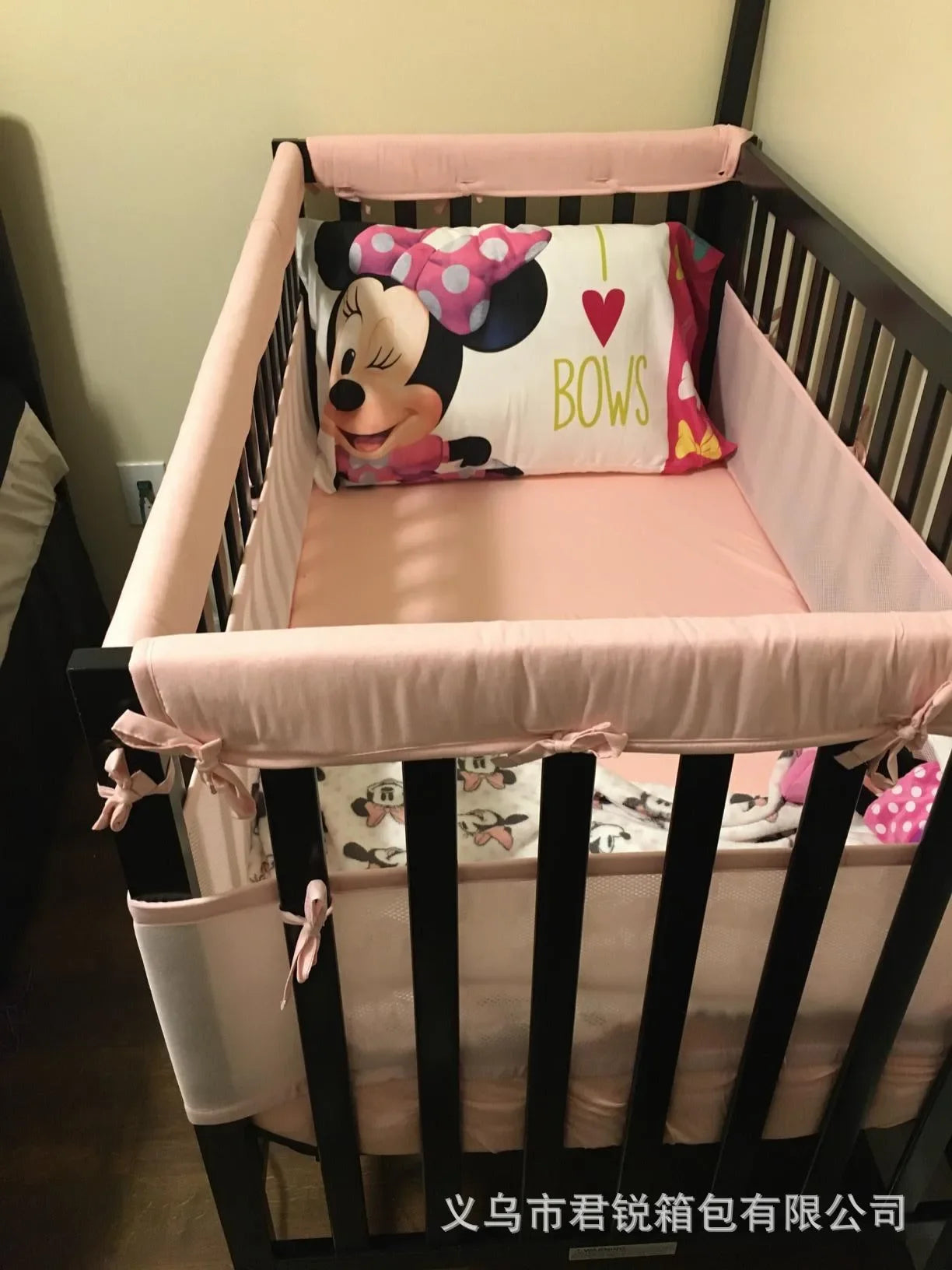 Breathable Bed Rail Bumper for Baby Safety Multi-Color Soft Mesh Toddler Bed Rail Guard for 4-Panel and Small Baby Cribs