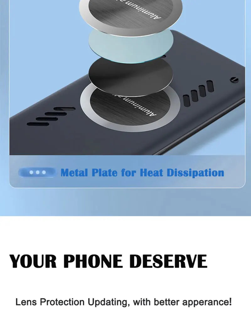 Graphene Heat Dissipation Cooling Magnetic Phone Case for ONEPLUS Nord6 CE6 Nord 6 Shockproof Hard PC Frameless Cover