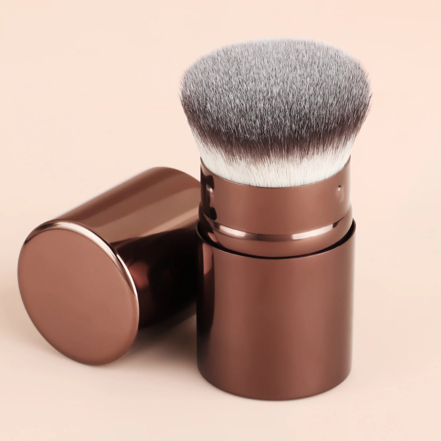 1pcs Retractable Blush Brush Kabuki Foundation Brush Soft Fluffy Powder Contour Makeup Brushes Portable Makeup Tools