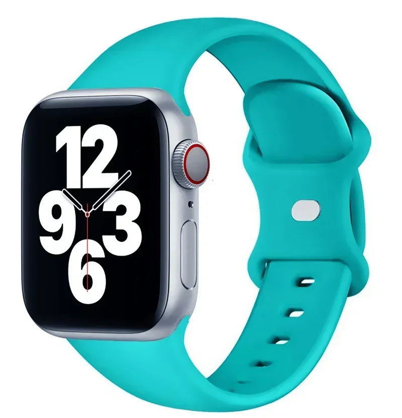 Silicone Strap For Apple Watch Band 44mm 40mm 45mm 41mm 42-38mm sport wrist bracelet iwatch series 8 7 se 3 4 5 6 9 ultra 2 49mm