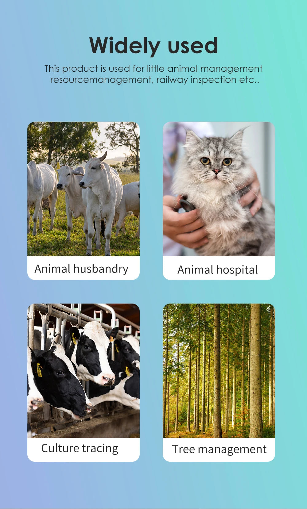 Handheld 134.2KHz 125kHz Animal RFID Reader Pet Cat Dog Microchip Scanner FDX-B Glass Chip USB/Bluetooth Tag Reader with Tags