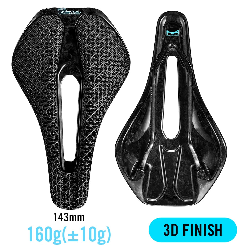 RYET 3D Printed Bicycle Saddle Ultralight Carbon Saddle 135/143mm 105g Bike Saddle for MTB Gravel Road Bike Seat Cycling Parts